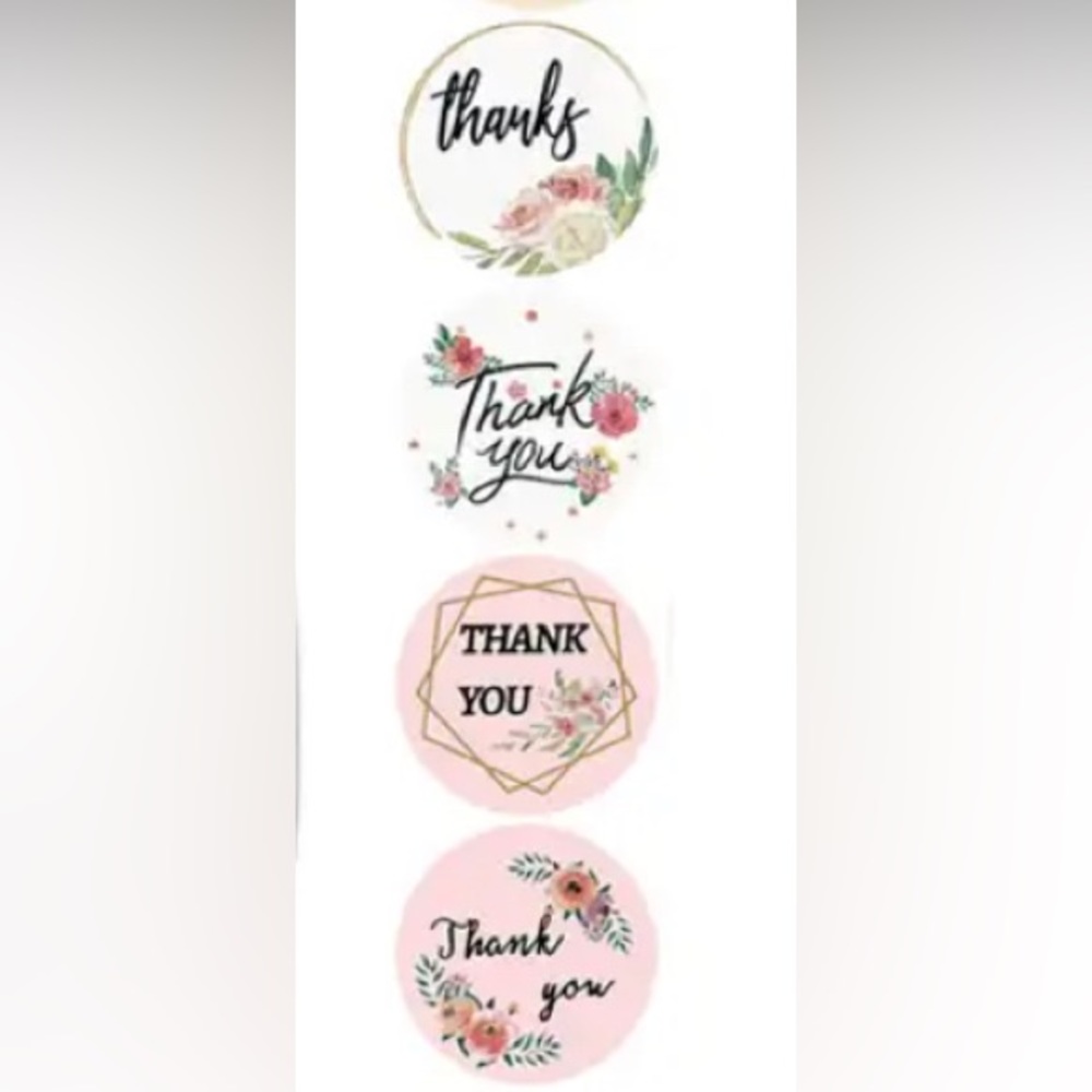 500 THANK YOU STICKERS NEW 1”